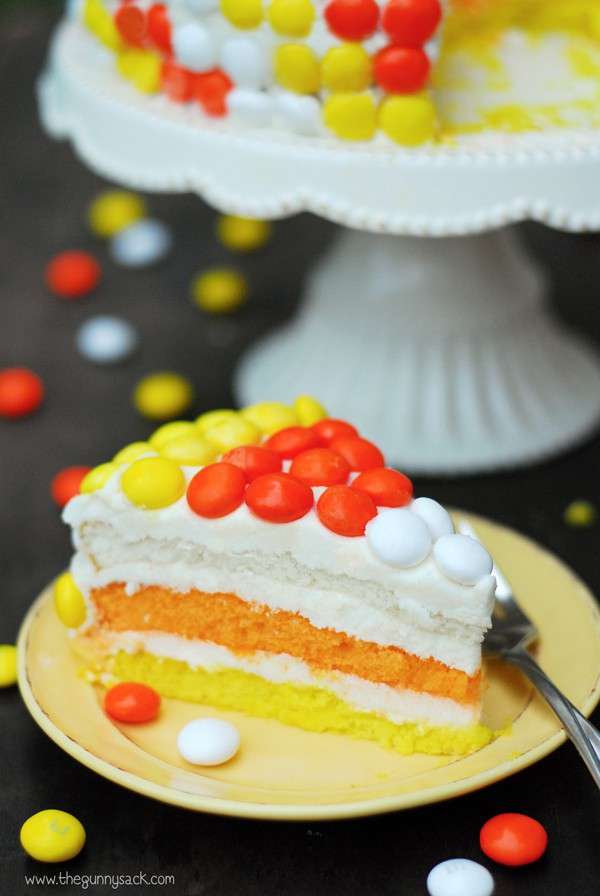 Candy Corn Layer Cake Recipe