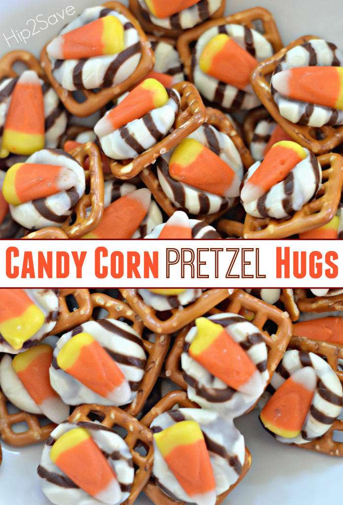 Candy Corn Pretzel Hugs Recipe