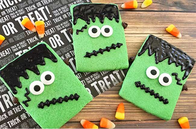 Frankenstein Sugar Cookies Halloween Snacks