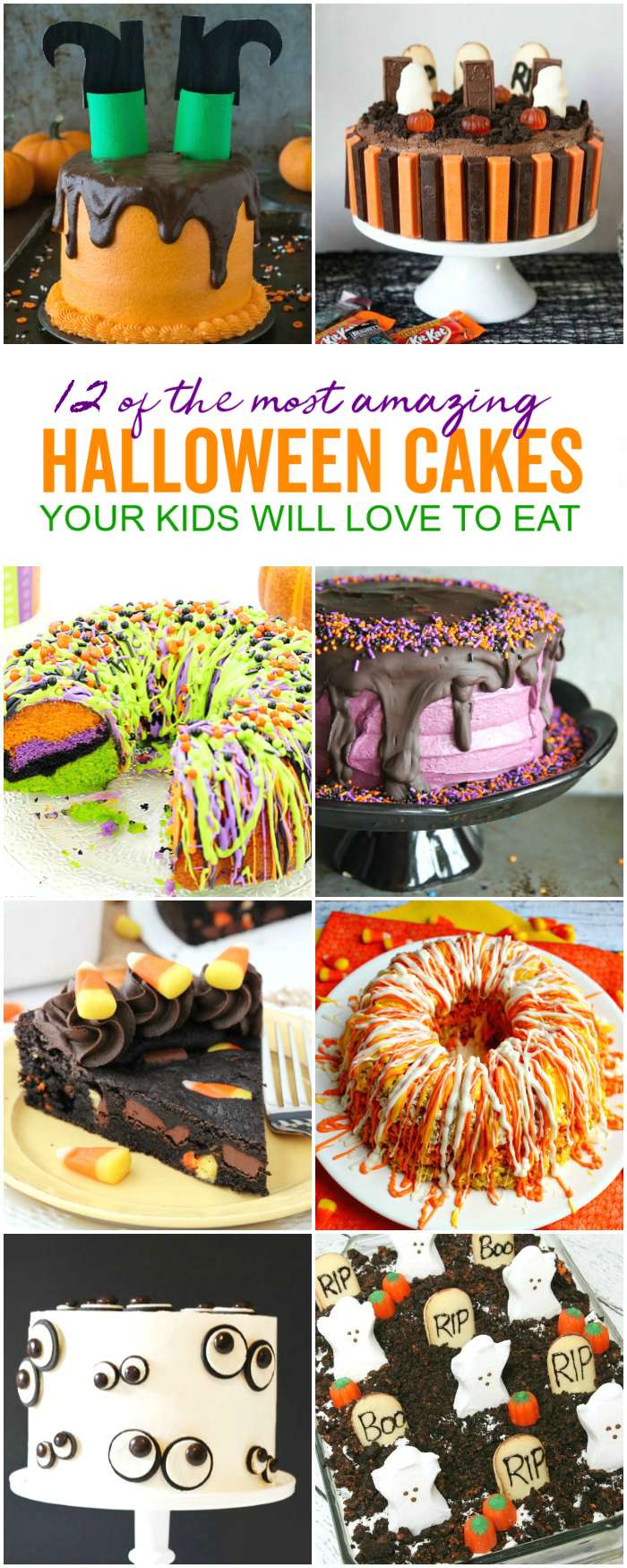 Halloween Cakes, Easy Halloween Cakes, Halloween Cakes for Kids, and Halloween Cake Ideas for the cutest Halloween Party Cakes!
