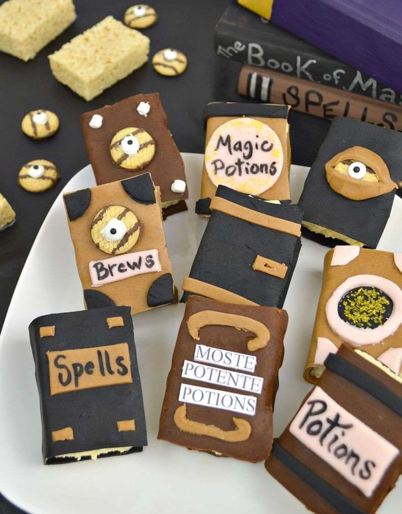Halloween Desserts - Spell Book Rice Krispies - Organized 31