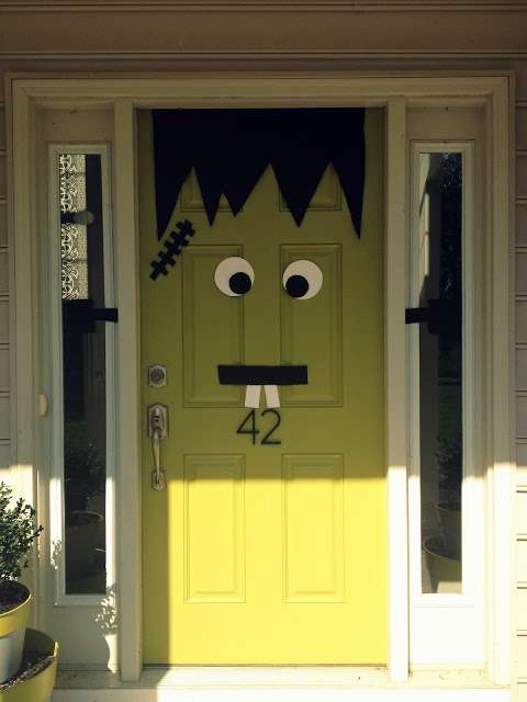 Halloween Door Decorations - Frankenstein Door - East Coast Creative