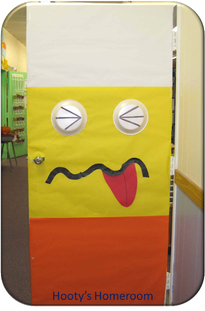 Halloween Door Decorations - Candy Corn - Hootys Homeroom