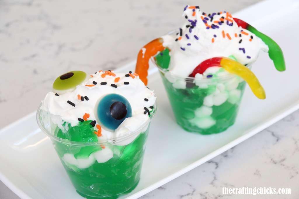 Spooky Green Jello Halloween Snacks