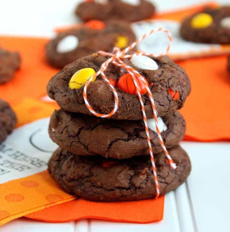Chocolate Brownie M&M Cookies