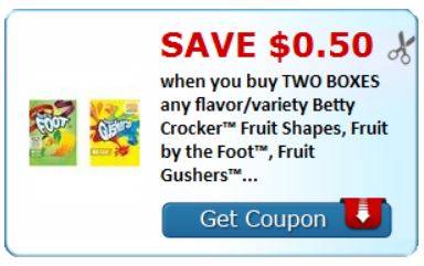 Betty Crocker Fruit Gushers Just $0.92 Per Box at Target!