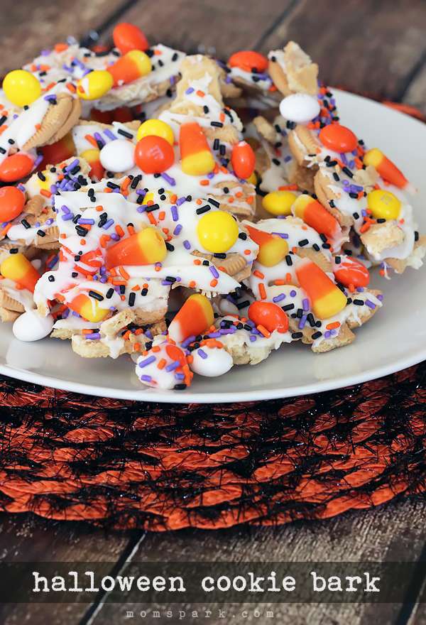 Halloween Desserts - Halloween Cookie Bark - Mom Spark