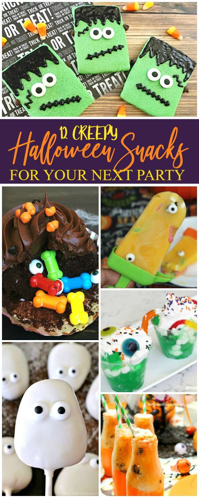Halloween Snacks, Halloween Desserts, Halloween Treats, and Creepy Halloween Food for a fun Halloween Party with some Spooky Halloween Food!