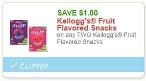 Kellogg's Fruit Snack Coupons | Best Sales &amp; Cheap Deals