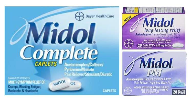 Printable Midol Coupons for Pain Reliever