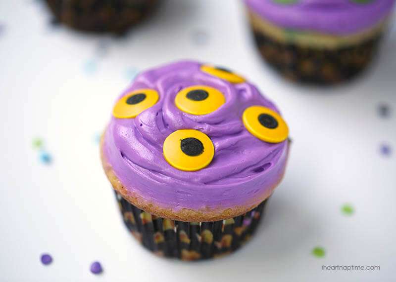 Halloween Desserts - Monster Cupcakes