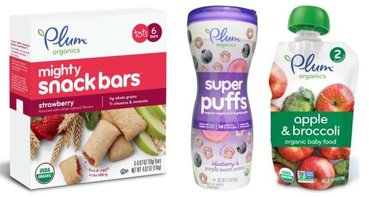 Printable Plum Organics Coupons for Fruit and Veggie Pouches, Puffs & Other Baby and Toddler Snacks
