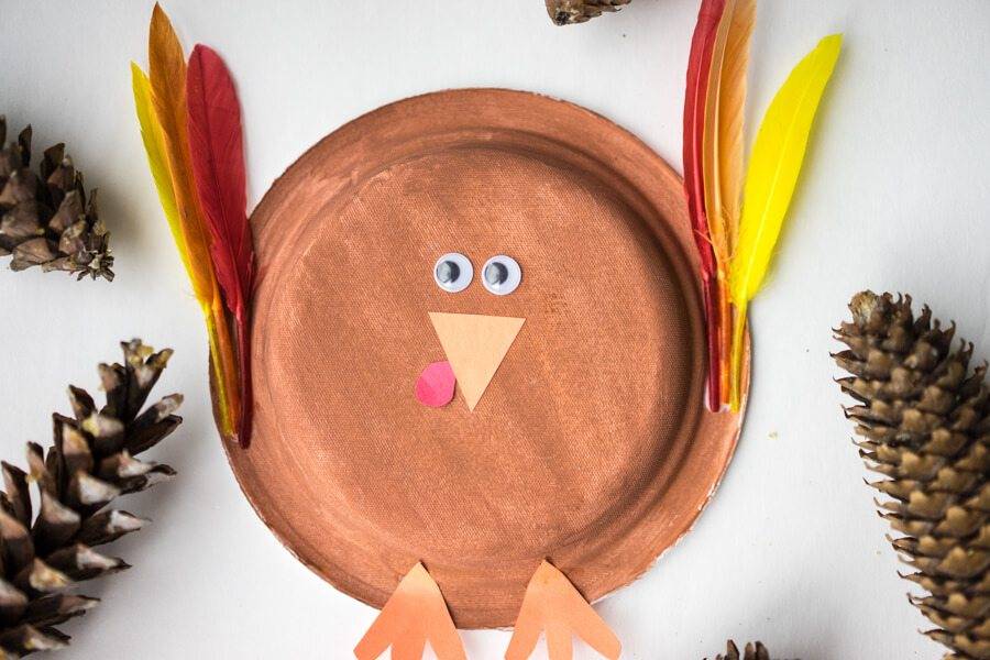 Thanksgiving Holiday Craft - Paper Plate Turkeys 