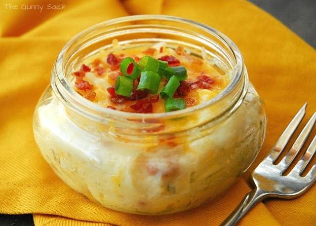 Thanksgiving Recipes to Make Ahead - Loaded Potato Jars 