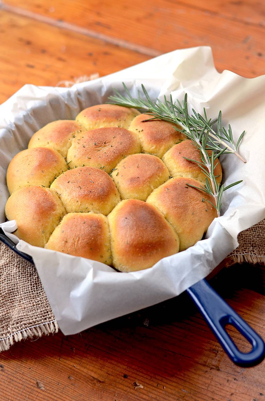 Thanksgiving Recipes for Potluck - Rosemary Sweet Potato Rolls 