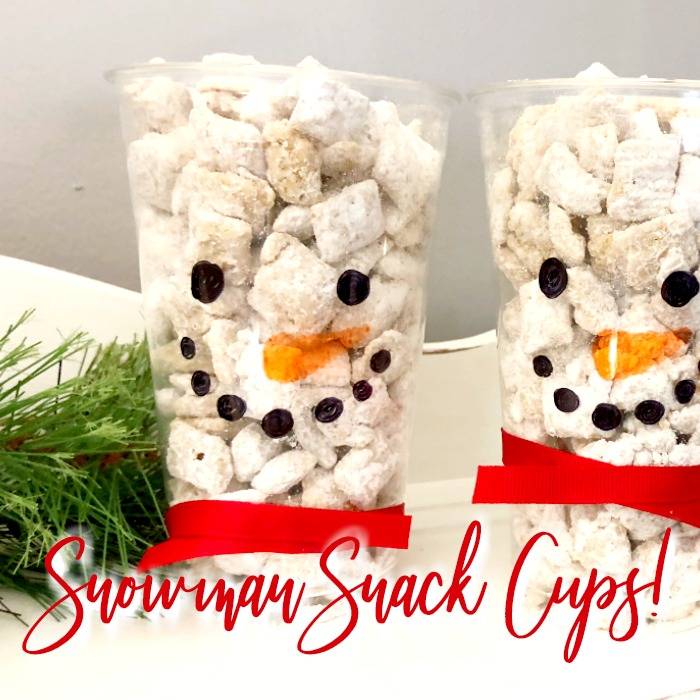 Snowman Snack Cups
