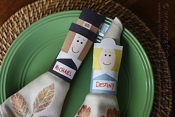 Thanksgiving DIY Kid Decorations - Table Napkin Rings 