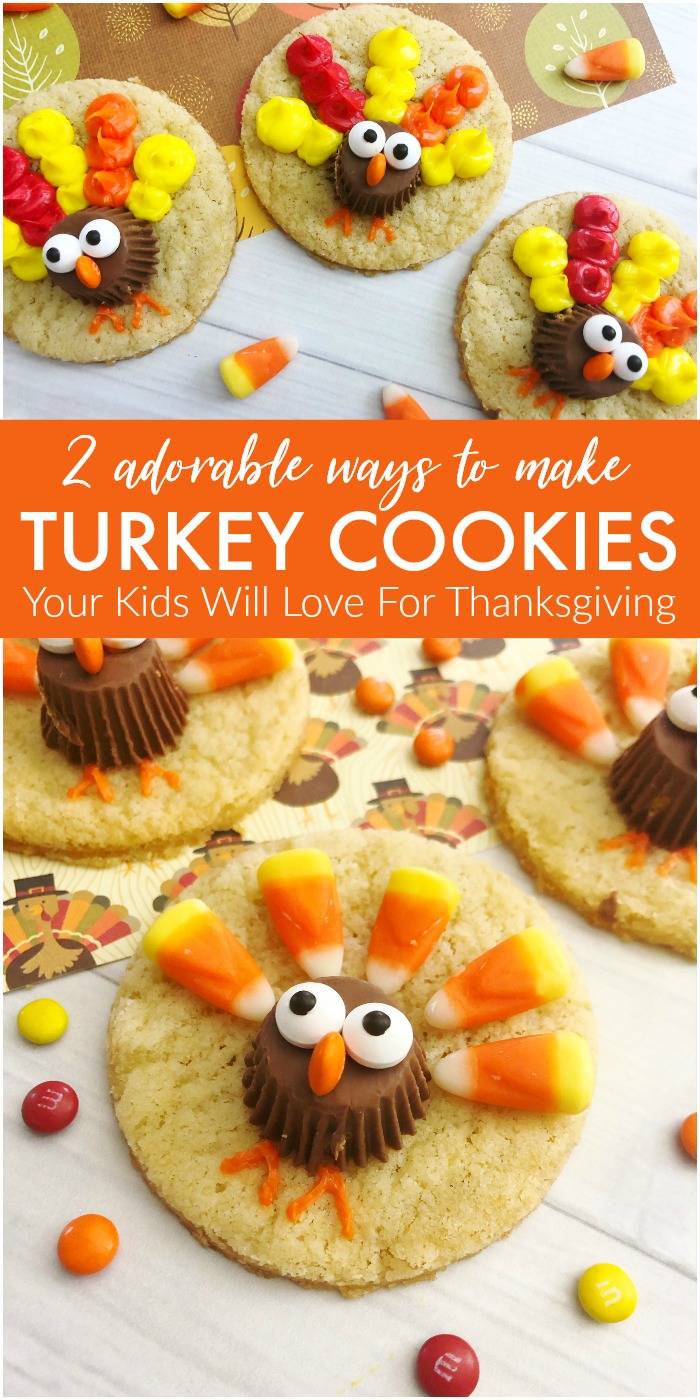 Turkey Sugar Cookies for Kids | Perfect for Thanksgiving Day!