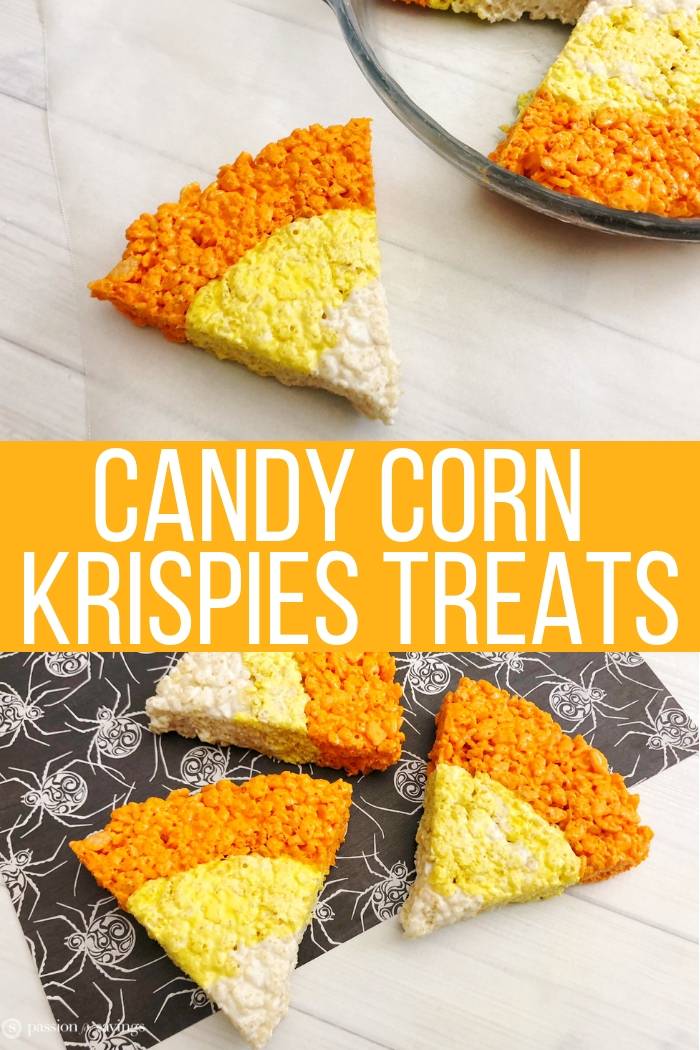 candy corn krispies treats 