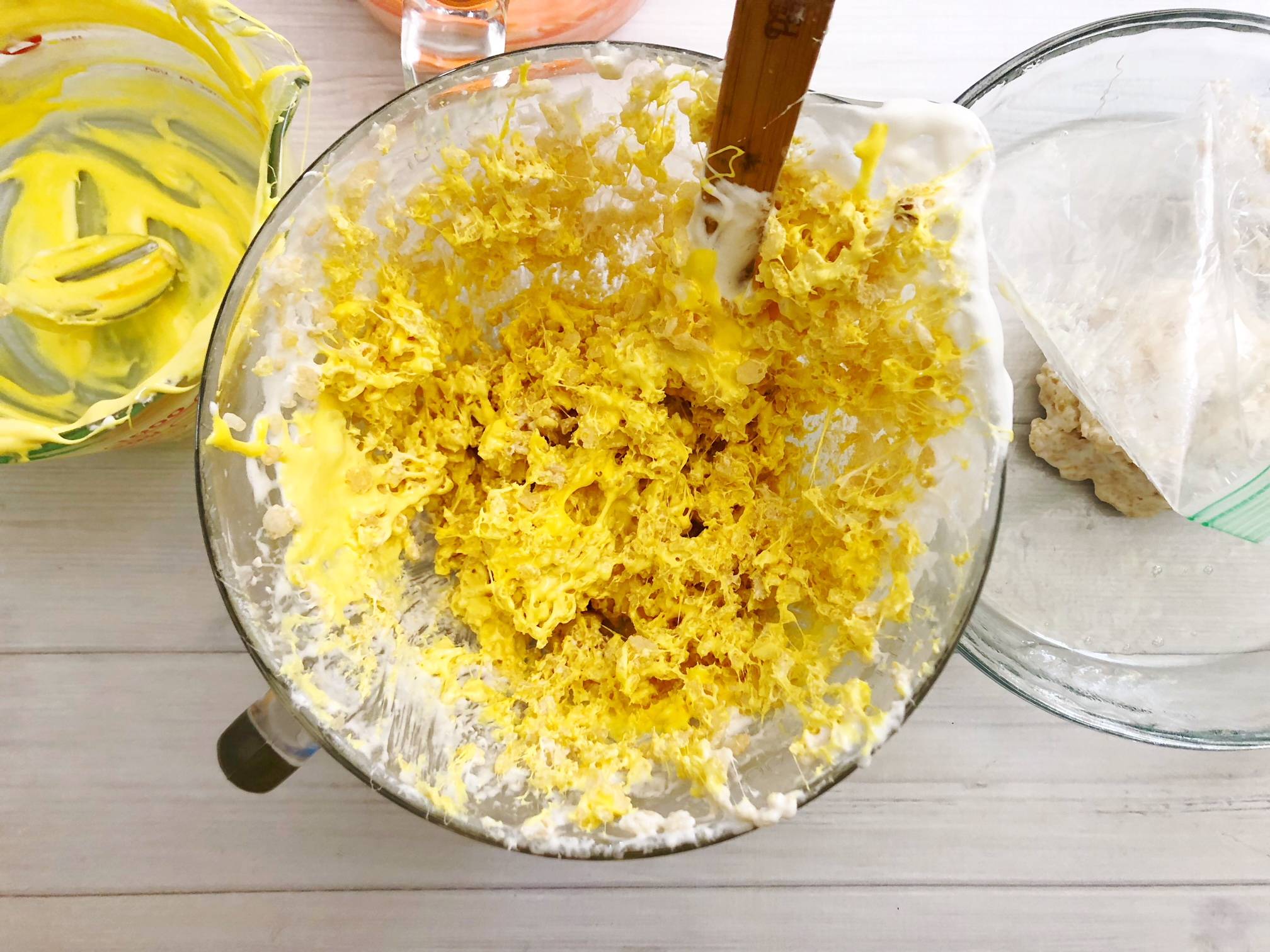 candy corn krispies treats