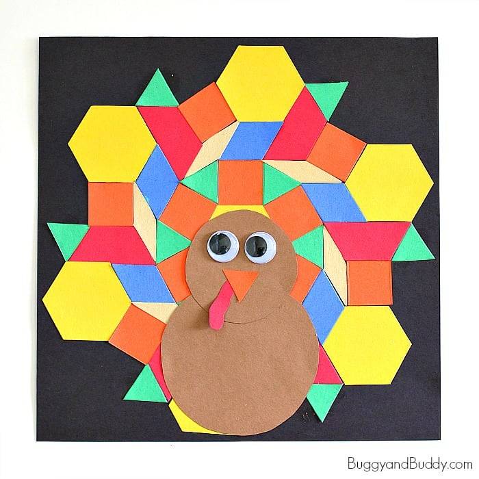 Thanksgiving Decorations for Kids - Turkey Pattern Craft 
