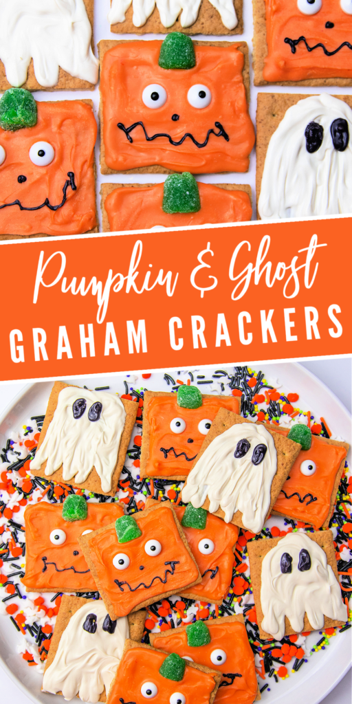 pumpkin and ghost graham cracker snack 