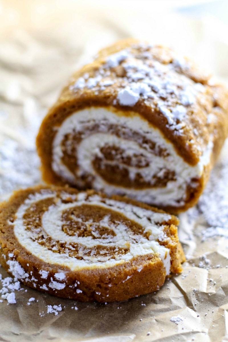 Thanksgiving Dessert for Potluck - Pumpkin Roll 