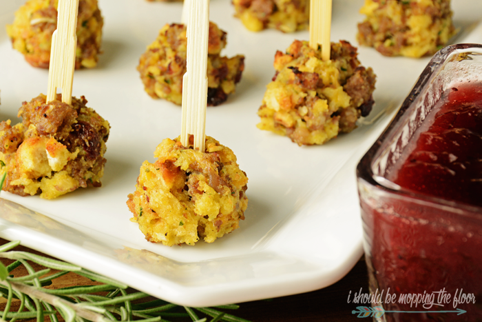 Thanksgiving Side Dishes -sausage stuffing balls