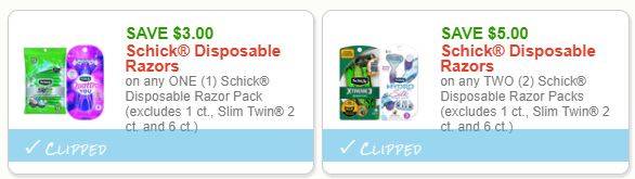 Schick Razors Coupons | Schick Hydro Silk, Schick Intuition Cheap Sales