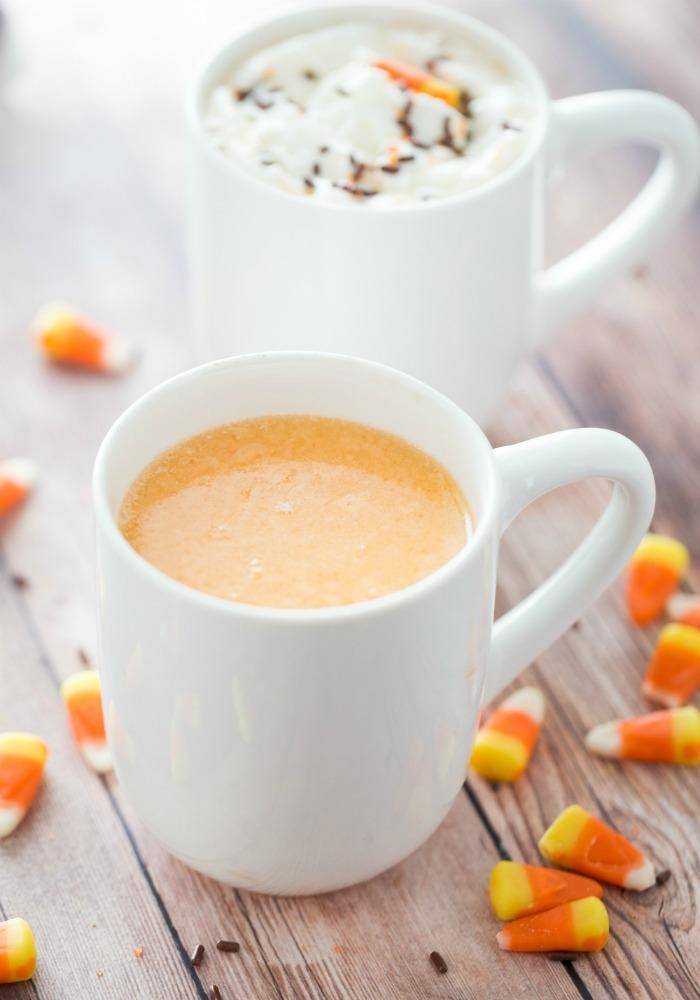  Candy Corn Slow Cooker Hot Chocolate 