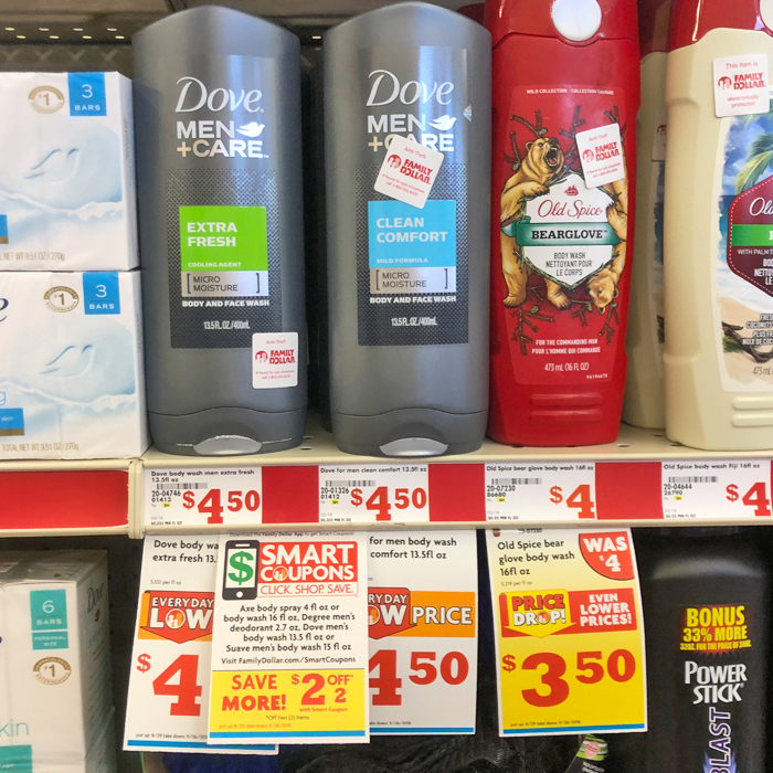 Family Dollar Digital Coupon Savings Offer on Dove Men + Care