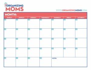 calendar printables 