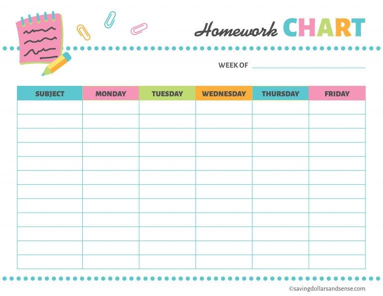 School Printables for Organizing 