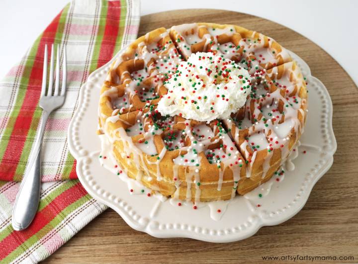 Christmas Breakfast Ideas To Make - Sugar Cookie Waffles 