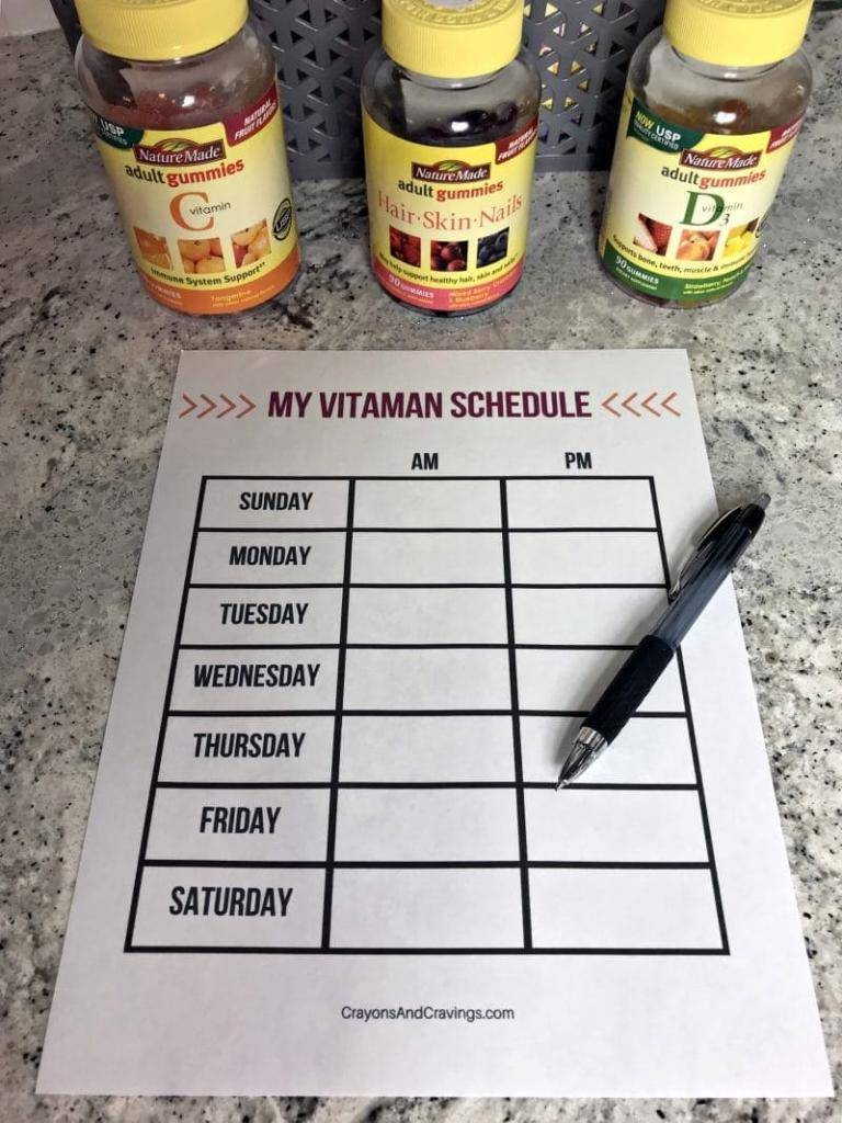 Vitamin Reminder Printable 