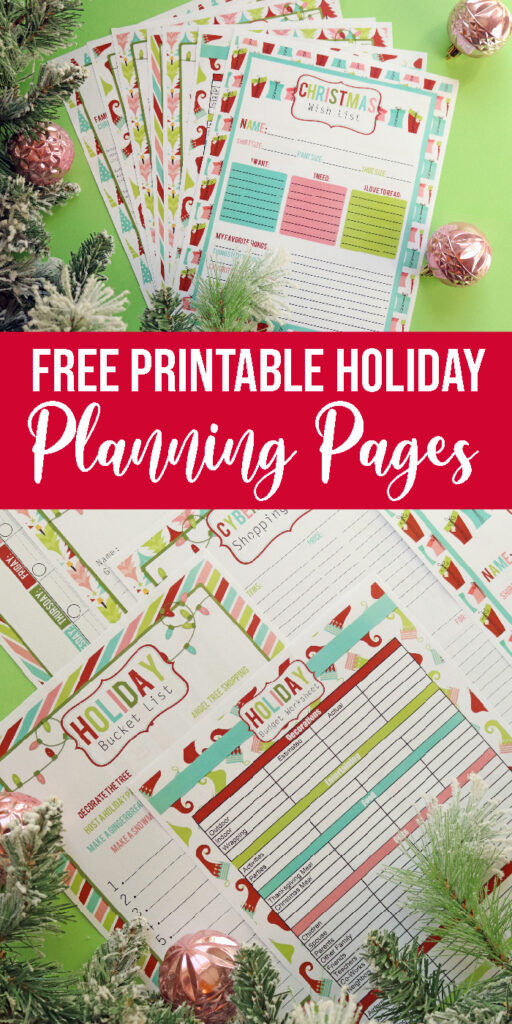 printable holiday planner