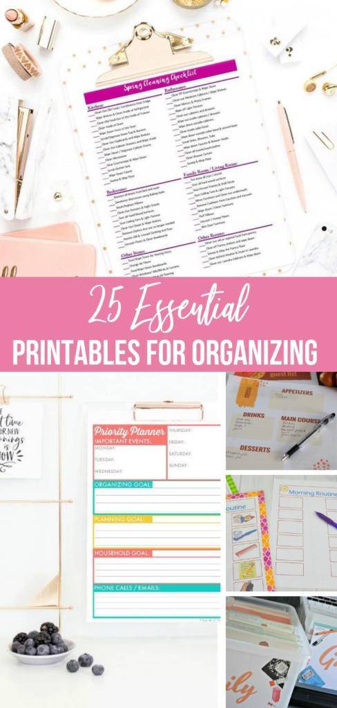 printables for organizing your life