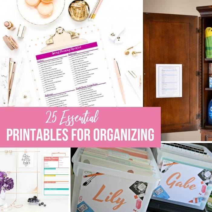 printables for organizing
