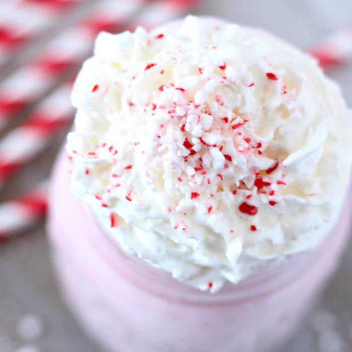 homemade candy cane shake