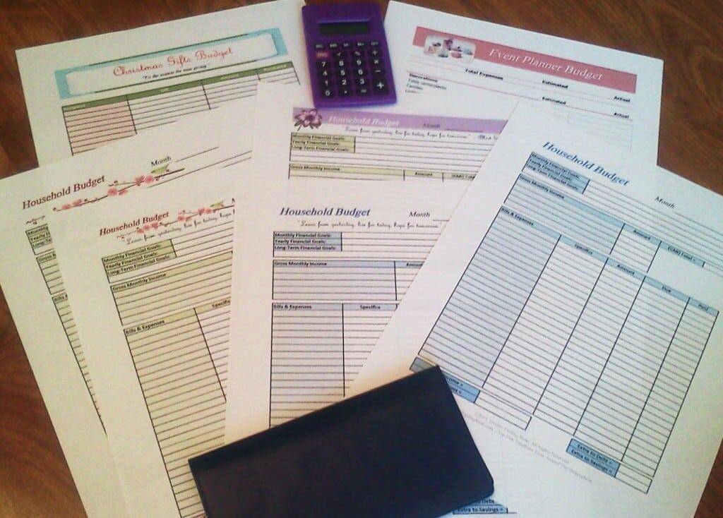 one page free monthly budget planner 