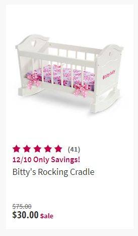 bitty's rocking cradle