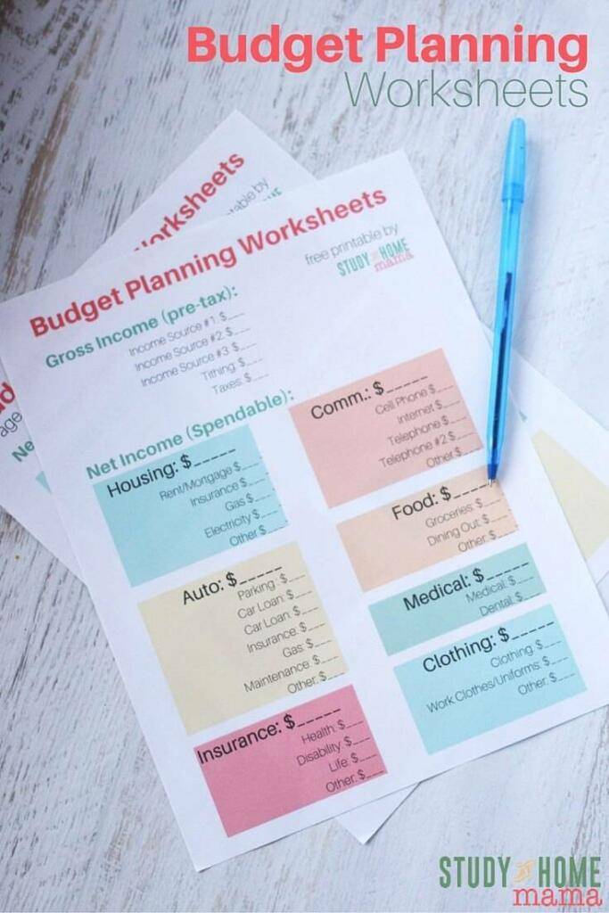 budget planning printable 