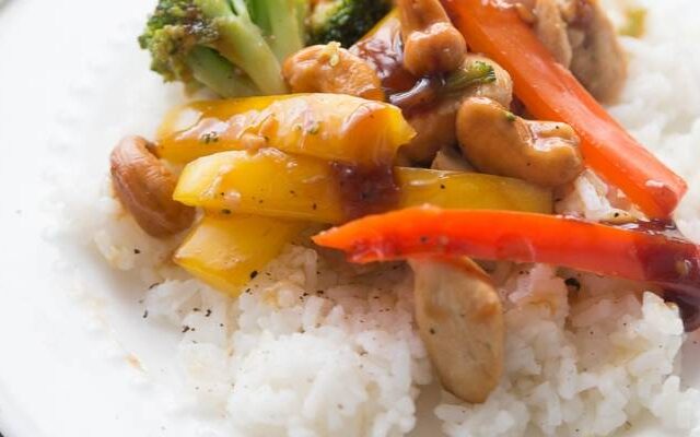 chicken and cashews