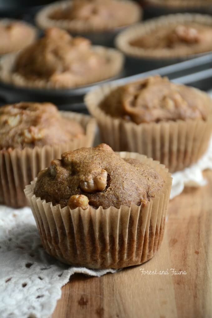 keto muffins with cinnamon and walnuts 