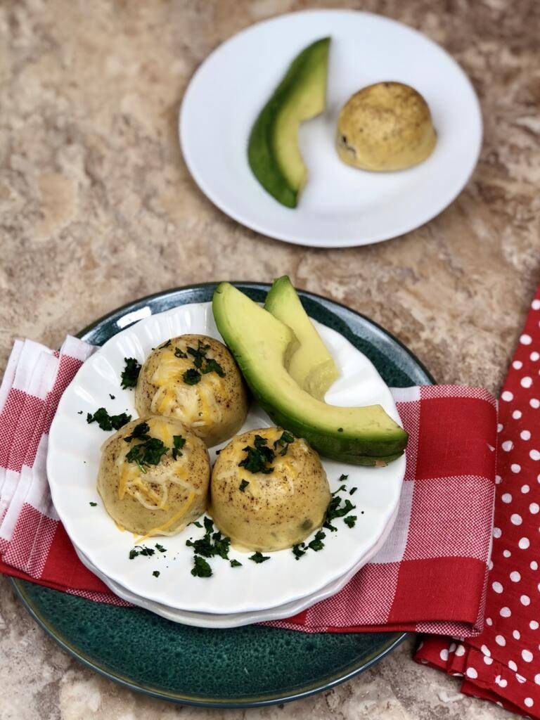 Instant Pot eggs on a plate