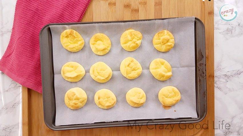 cloud bread on cookie sheet 