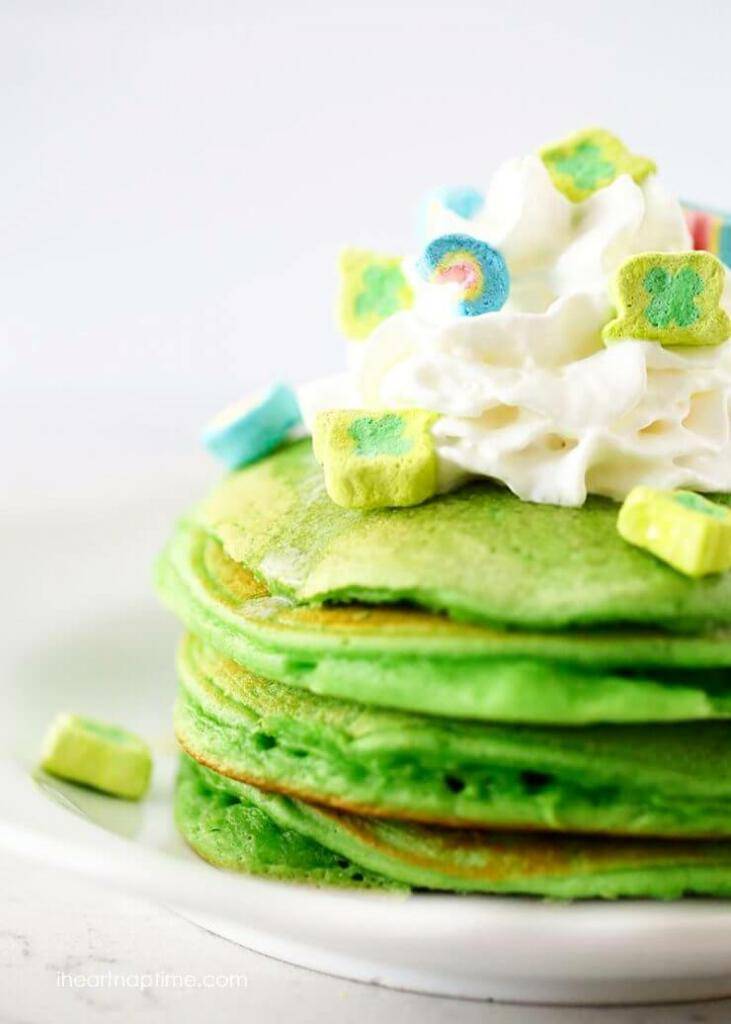 Green Pancakes St. Patrick's Day Breakfast Ideas
