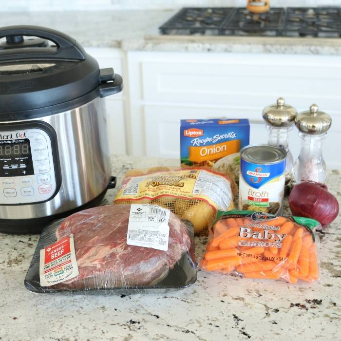 ingredients for pot roast set out 