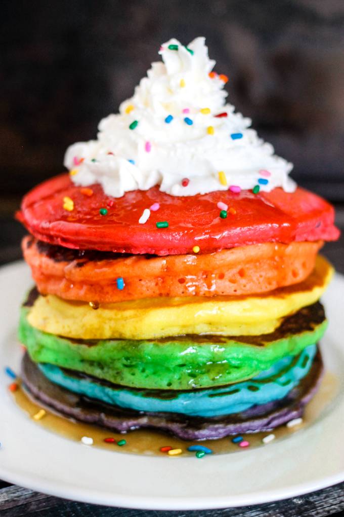 Rainbow Pancakes St. Patrick's Day Breakfast Ideas Roundup