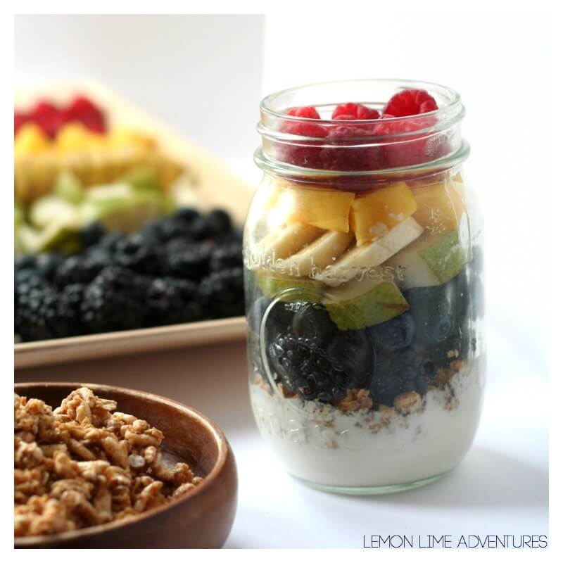 Rainbow Parfaits St. Patrick's Day Breakfast Ideas